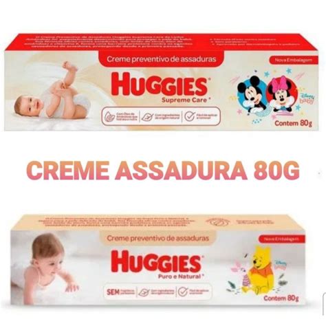 Creme De Assaduras Huggies 80g Puro E Natural Supreme Care Shopee