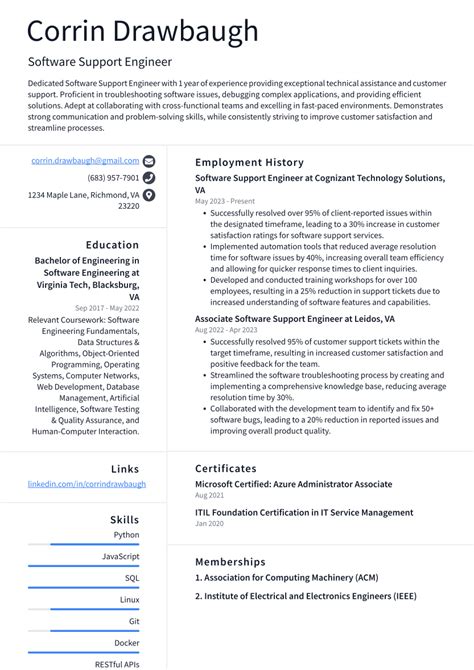 Top 18 Software Support Engineer Resume Objective Examples