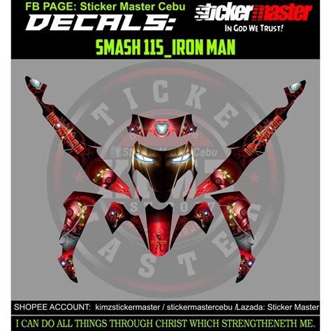 Full Decals For Smash Ironman Concept Shopee Philippines