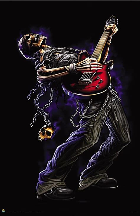 Guitar Art Heavy Metal Art Skull Pictures