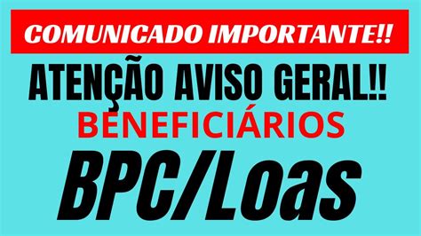 Boletim Aten O Benefici Rios Do Bpc Loas Benef Cio De Presta O