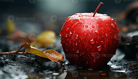 Freshness Of Nature Bounty Wet Apple Ripe Healthy Eating Organic