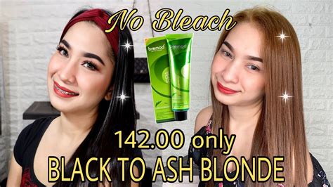 Diy Tipid Hair Color No Bleach Ash Blonde Youtube