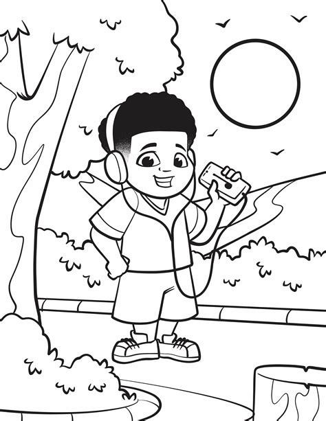 African American Childrens Coloring Pages Etsy