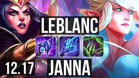 Leblanc And Cait Vs Janna And Twitch Sup 15111 6 Solo Kills 1100