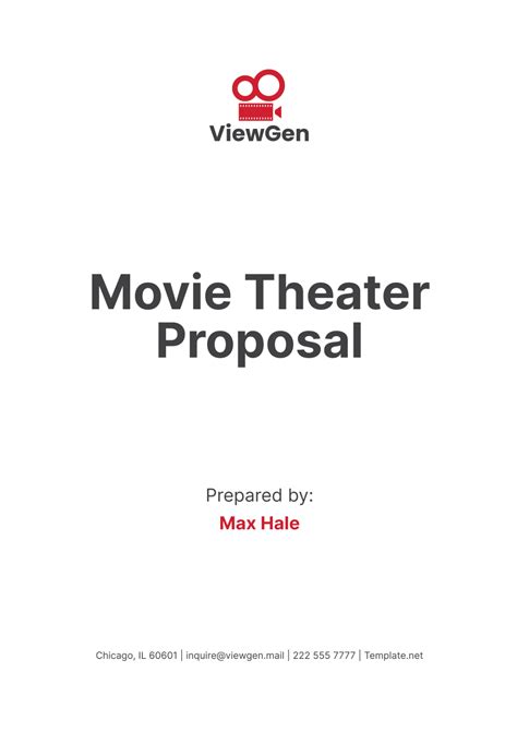 Free Movie Theater Proposal Template to Edit Online