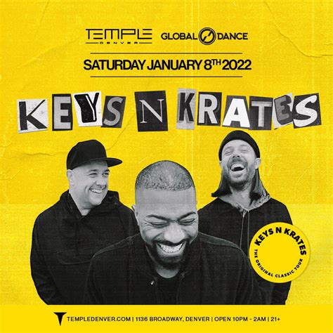 THE ORIGINAL CLASSIC TOUR KEYS N KRATES Events Universe