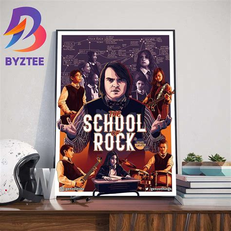 The School Of Rock Poster Wall Decor Poster Canvas - Byztee