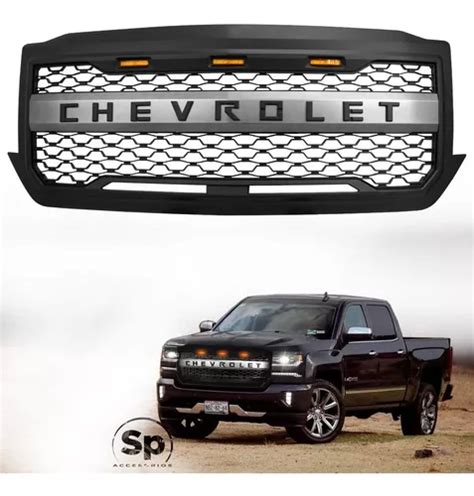 Parrilla Frontal Led Off Road Cheyenne Silverado 2016 2018 Meses Sin