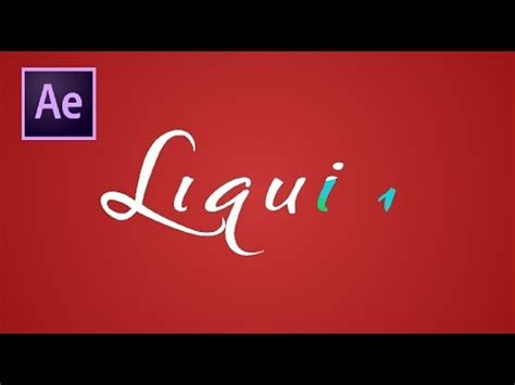 After Effects Tutorial Liquid Text Animation In After Effects Youtube