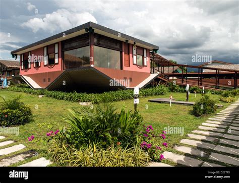 Rumah Terbalik or Upside Down House Tuaran Sabah Borneo Malaysia Stock Photo - Alamy