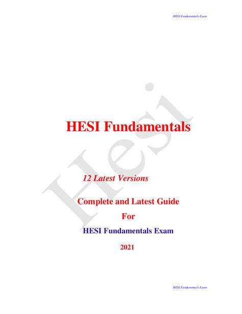 Hesifundamentalsexam 12 Latest Versions Browsegrades