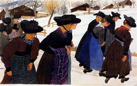 Paintings Reproductions Girls Going To Church By Ernest Bieler