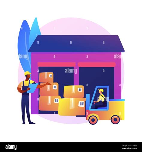 Warehouse Logistics Abstract Concept Vector Illustration Stock Vector