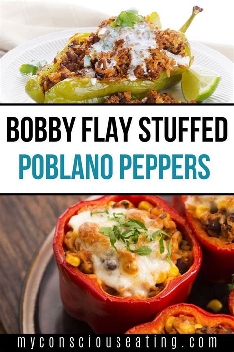 Bobby Flay Stuffed Poblano Peppers Recipe