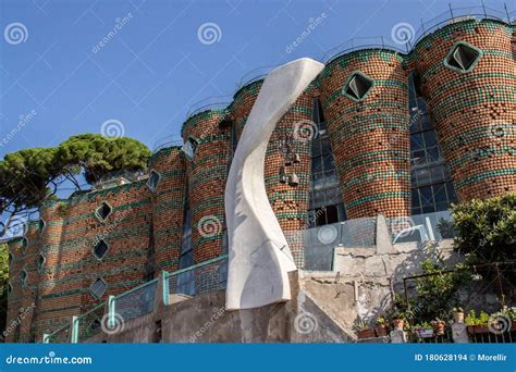 View On The Background Of The Palazzo Solimene In Vietri Sul Mare Which