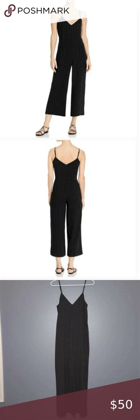 Nwt Cupcakes And Cashmere Lana Pinstriped Jumpsuit Size Medium