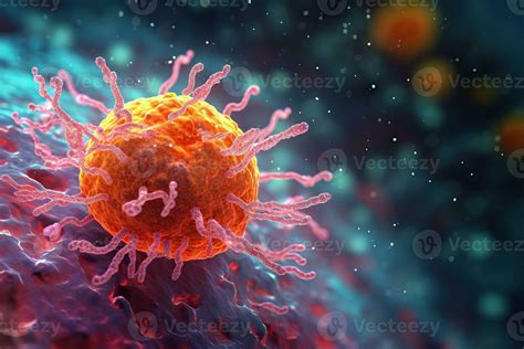 Macrophage Devouring Bacteria In Cinematic 3d Illustration Generative