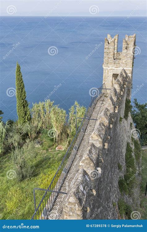 Alte Stadtmauern Piran Slowenien Stockfoto Bild Von Europa Meer