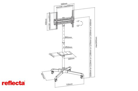 Reflecta Mobilno Tv Stojalo Za Col S Poli Ko P Shelf