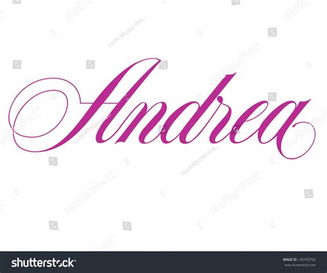 Girls Names Elegant Vector Lettering Series Andrea 130793792