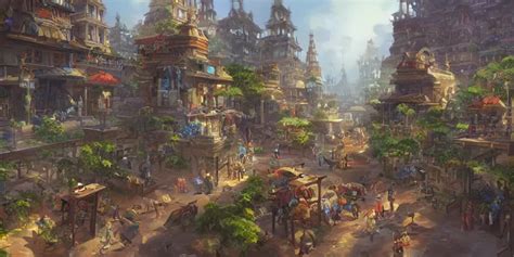 Bustling Pre Colonial Philippine City Concept Art By Stable