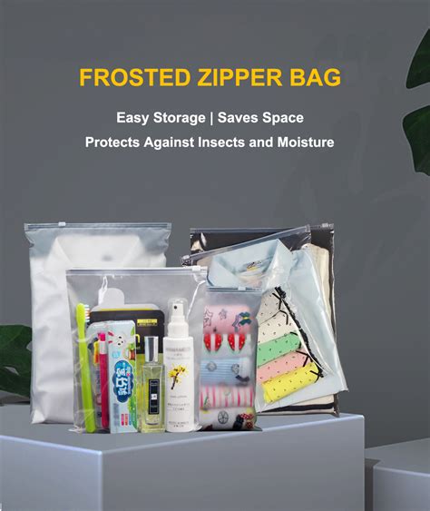 Eco Friendly Custom Printed Biodegradable Frosted Zipper Bag For