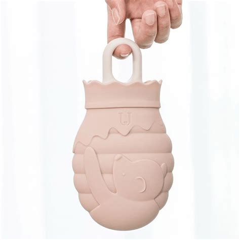 Ipree Honeypot Bear Warm Water Bag Water Injection Silicone Portable Hot Water Bottle Hand