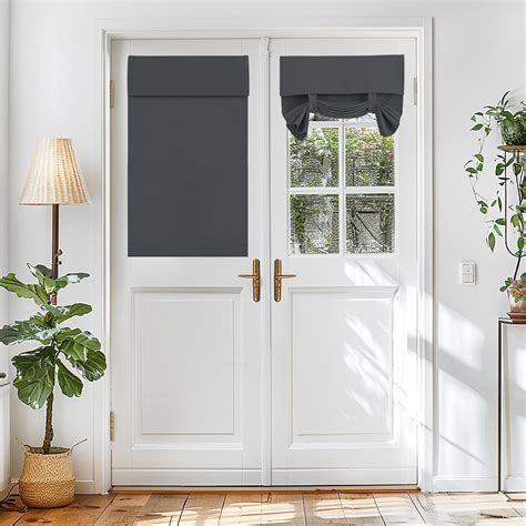 BICIDO-Blackout Tie Up Shades for French Doors - 40 Inch Thermal