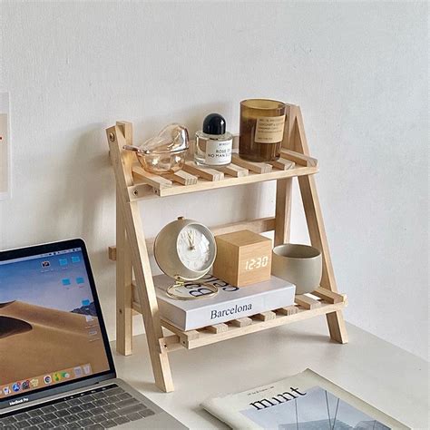 Two Level Desk Shelf | Aesthetic Desk Storage