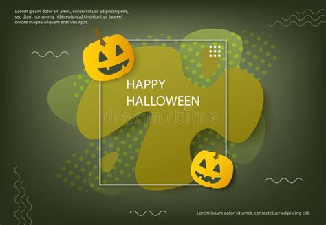 Happy Halloween Banner Greeting Card Background Vector Illustration Stock Vector