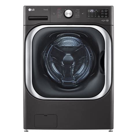 Lg 5 Cu Ft Front Load Washer In Black And Reviews Wayfair