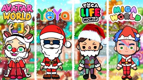 SANTA CLAUS Avatar World Vs Yoya World Vs Toca Boca Vs Miga World