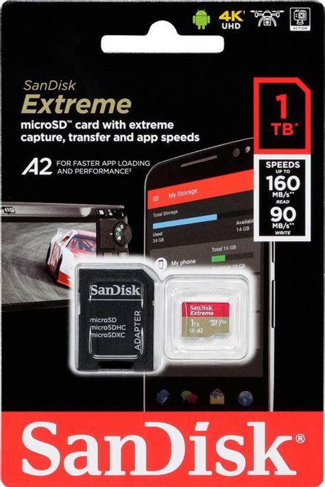 Sandisk Extreme Microsdxc 1 Tb Class 10 Uhs Iu3 A2 V30 001835700000