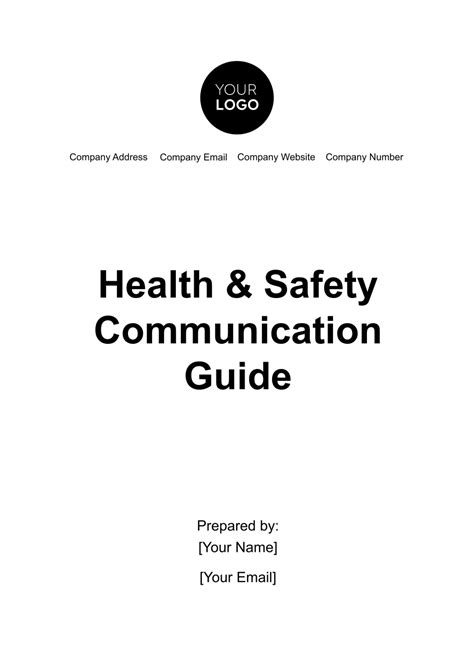 Health & Safety Communication Guide Template - Edit Online & Download