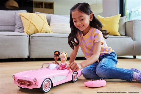 Hot Wheels Barbie RC Corvette From Barbie The Movie Full Function Remote Control Toy Car Holds