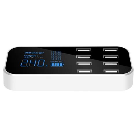 A9S Snelle Autolader 8 Poort Multi Usb Lcd Display Grandado