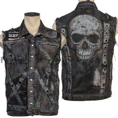 Wscv 520 Black Dyed Denim Vest Manticore Wornstar