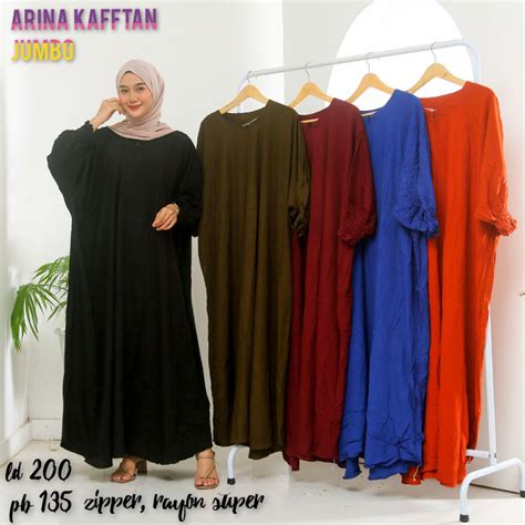 Jual KAFTAN DASTER RENDA ARAB JUMBO DAUN Shopee Indonesia