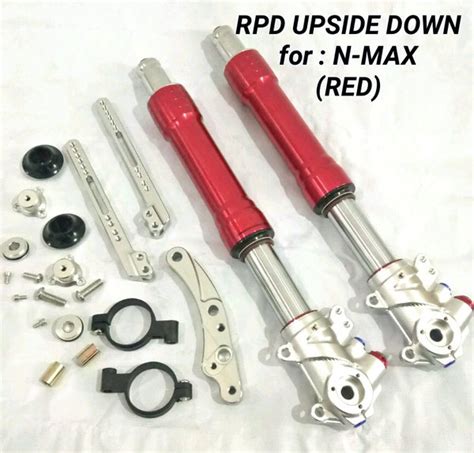 Jual SHOCK DEPAN UP SIDE DOWN RPD FOR NMAX COLOUR RED Di Lapak