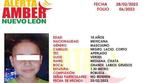 Desaparece niño de 10 años en Monterrey activan Alerta Amber ABC