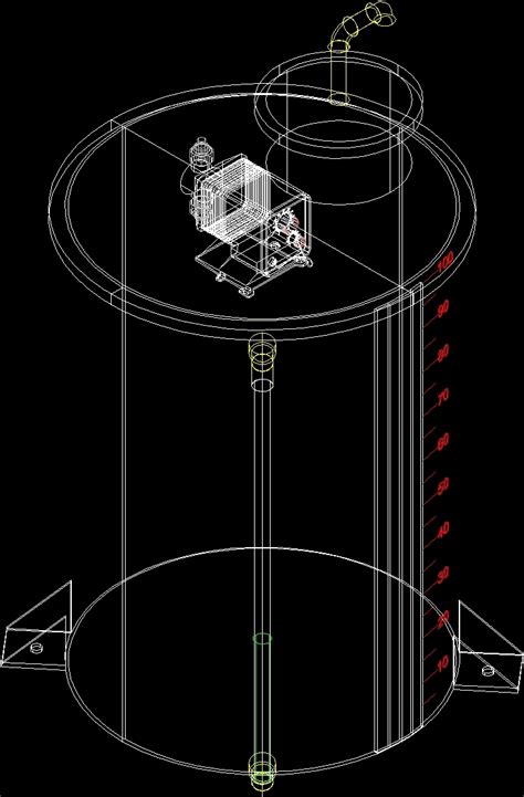 Dosing Pump Tank Treatment Water Dwg Block For Autocad • Designs Cad