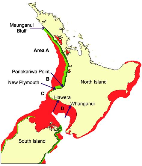 Areas of Maui dolphin habitat around the North Island of New Zealand... | Download Scientific ...