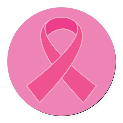 Pink Ribbon Breast Cancer T Round Car Magnet By Mainstreetshirt