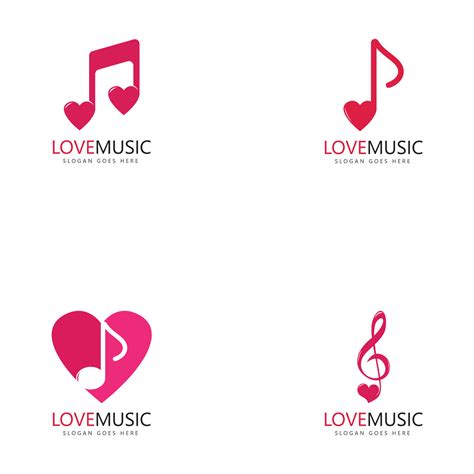 Love Music Logo Template Vector 17438442 Vector Art At Vecteezy