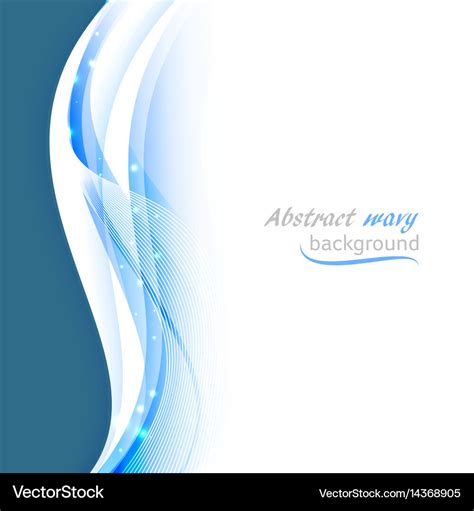 Abstract background with transparent blue wavy Vector Image