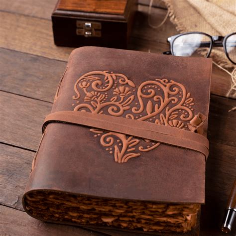 Leather Journal For Women Vintage Leather Bound Journal Antique Pa