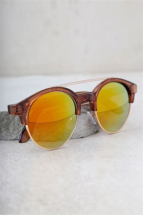 Fun Brown Sunglasses Mirrored Sunglasses Clear Sunglasses 17 00