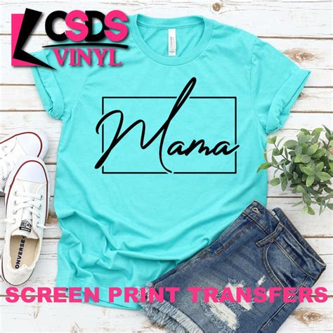 Screen Print Transfer Mama Black Csds Vinyl