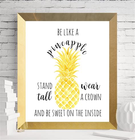 Pineapple Printable Pineapple Quote Be Like A By Soulprintables